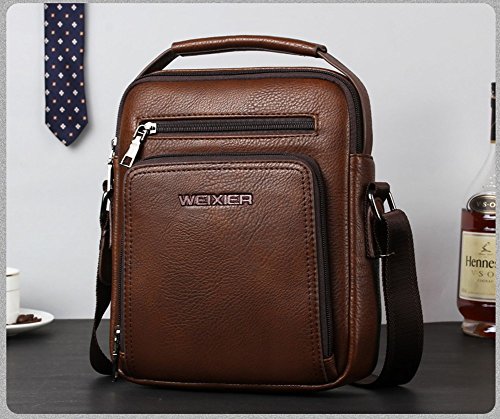 Weixier men's Leather shoulder bag Mens handbag | Weixier Shop